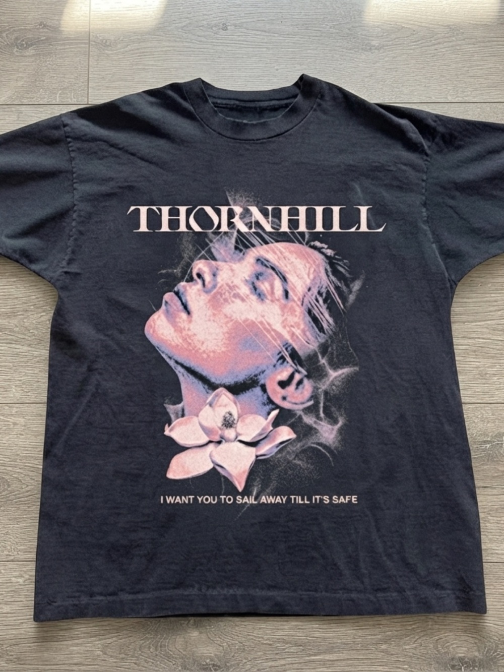 Gildan Black Tee with Pink Portrait "Thornhill"